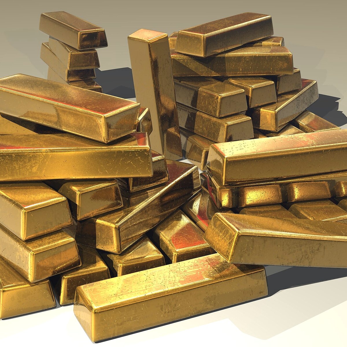 sealed one-ounce minted gold bars in assay cards from recognized refiners