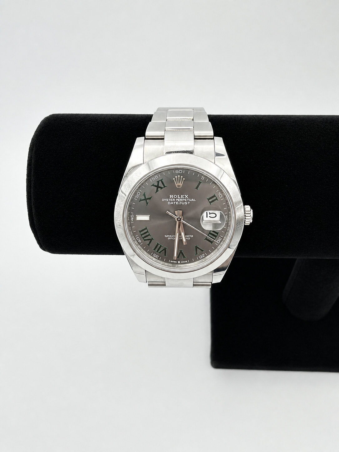 Rolex Datejust 41 — Wimbledon Dial, reference 126300, 2025, Pre-Owned — Excellent — front view, for sale from a private Orange County watch dealer