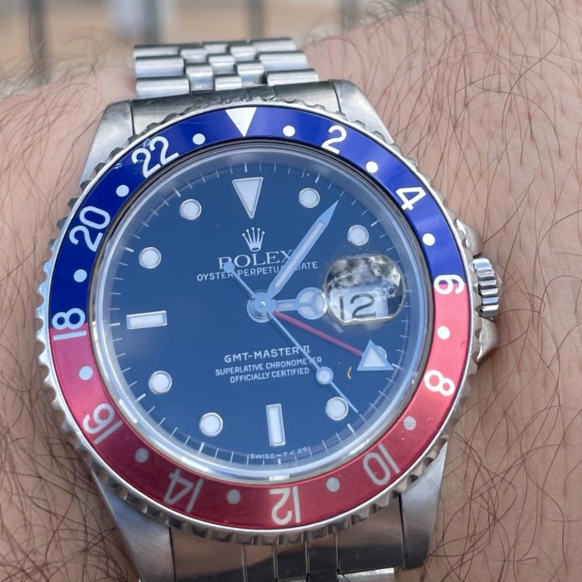 Representative vintage Rolex GMT-Master II Pepsi-family watch